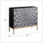 Console noire, grise et laiton