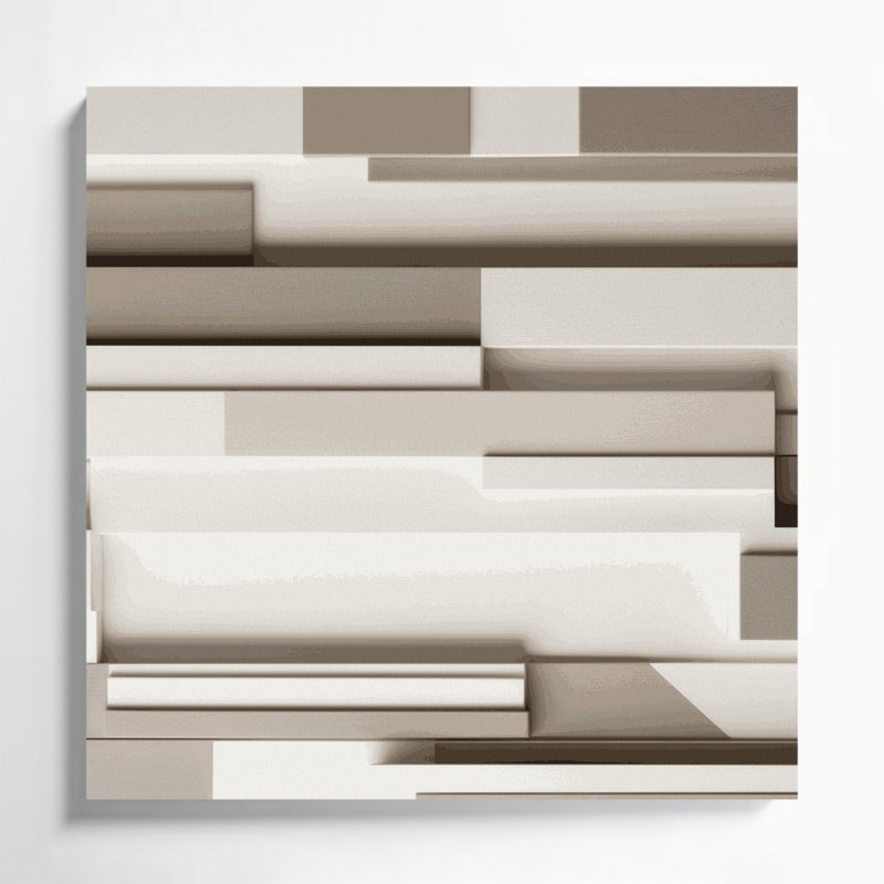 Minimalisme 4, art mural sur toile grise, H 12 po x l 12 po