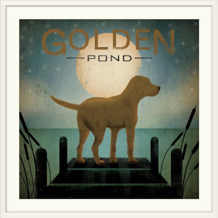 " Moonrise Yellow Dog - Golden Pond " by Ryan Fowler