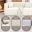 Canapé modulaire Boneless de 132 po au design incurvé, canapé modulaire en chenille 2 pièces avec 4 coussins, éponge moelleuse et coussin à ressorts, grand canapé modulaire en éponge pour le salon-1559310063