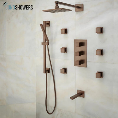 Modern Wall-Mount Shower System with Ultra-Thin Rainfall Head and Anti-Scald Valve