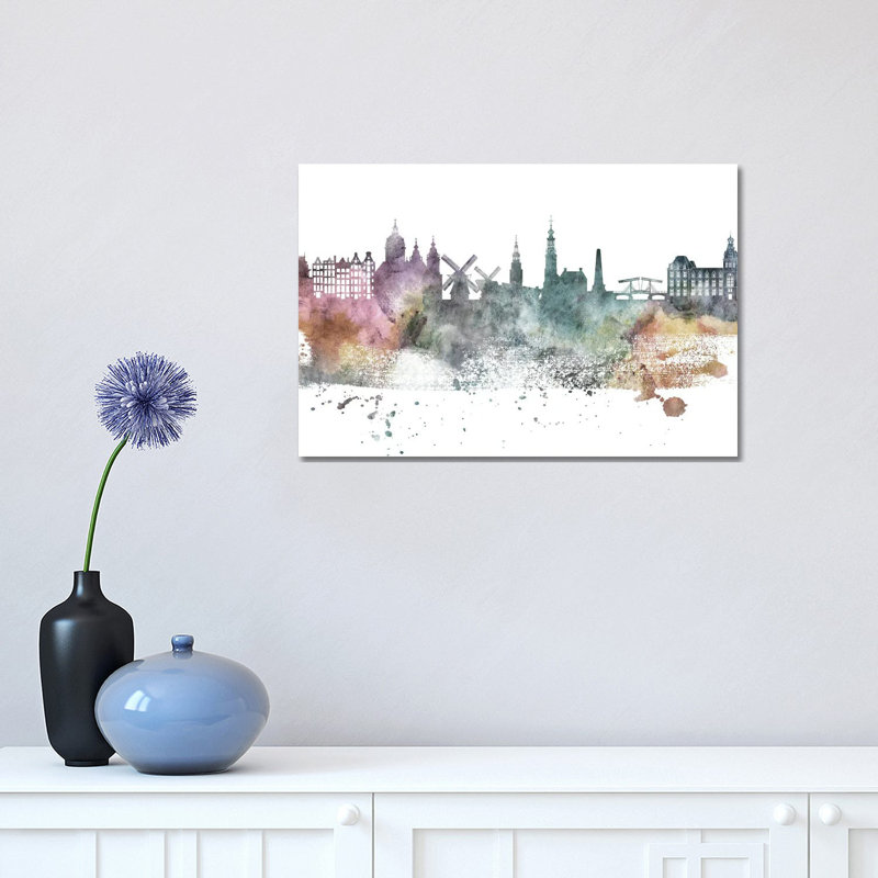Toronto Abstract 1 Piece Wall Art on Canvas, 30.48 cm H x 45.72 cm W, Wrapped Canvas