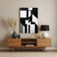 Art abstrait en métal noir formes abstraites 1-2075942924