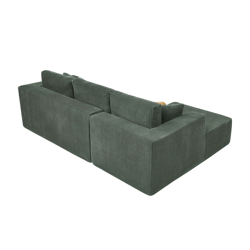 Canapé modulaire Fogshire, Orienté à gauche (vu de face), Vert foncé