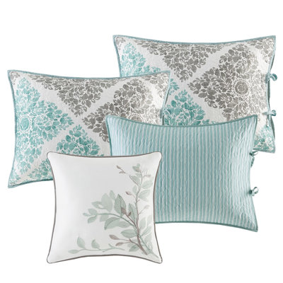 Daybed Cover - 6 Piece Reversible Twin 3 Shams, 1 Decorative Pillow, Cover, Modern Design Size Fresh