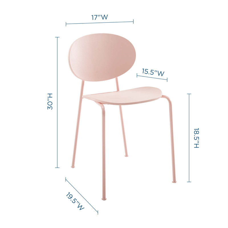 Palette Dining Side Chair by Modway, Pink