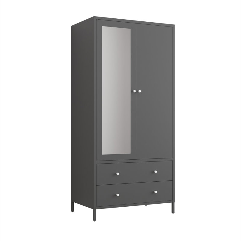 Armoire de rangement en métal pour vêtements, Noir