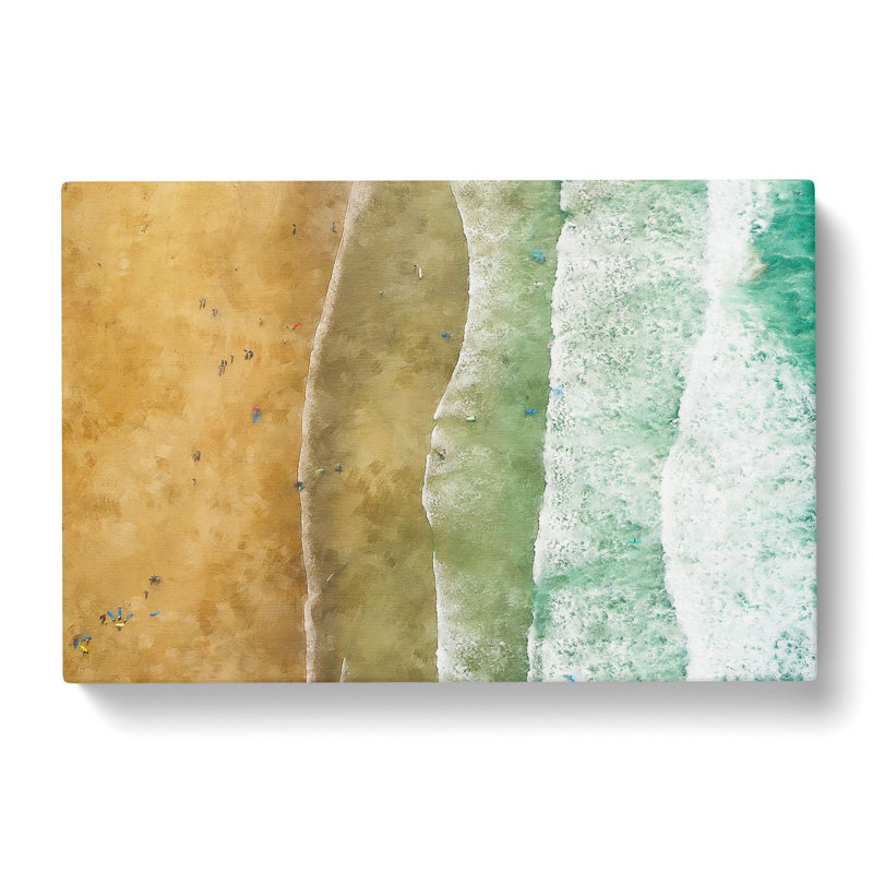 Newquay Beach in Cornwall - Wrapped Canvas Photograph Print, 50cm H x 76cm W x 3cm D