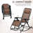 Set Of 2 Outdoor Rocking Chairs, Foldable Reclining Zero Gravity Lounge Rocker With Pillow