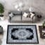 Tapis noir traditionnel tissé à la main Ramsel-33341857