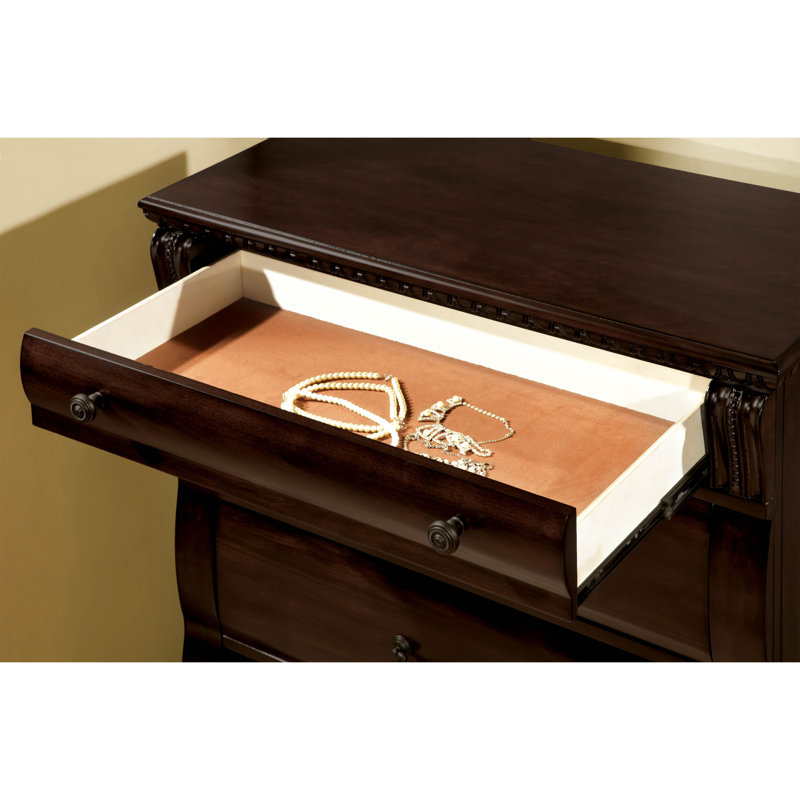 Allanson 38"W 5-Drawer Solid Wood Chest