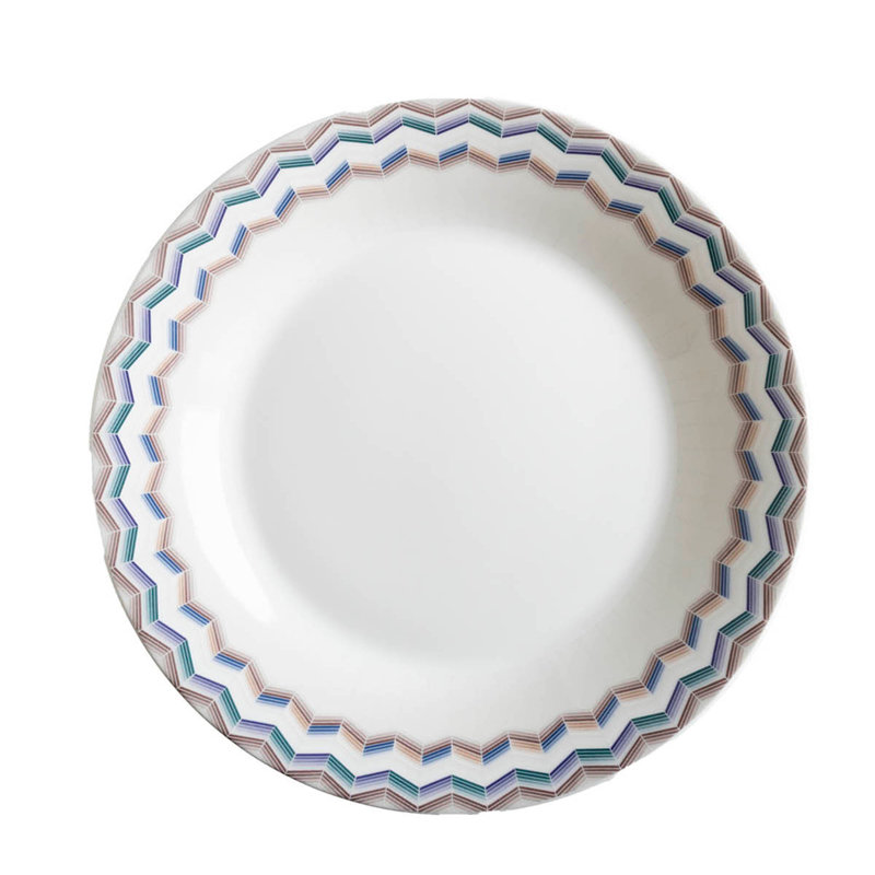 Assiette à soupe Missoni Zig Zag Jarris 148 Diam. 8,5 po, Jarris 148