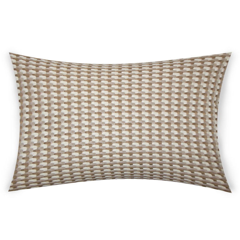 Aron Geometric Feather Reversible Throw Pillow