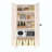 2 Shapely Door Cabinet With Lock, Metal Storage Cabinet With Doors And Adjustable Shelves, For Kitchen, Bedroom, Living Room-972114116