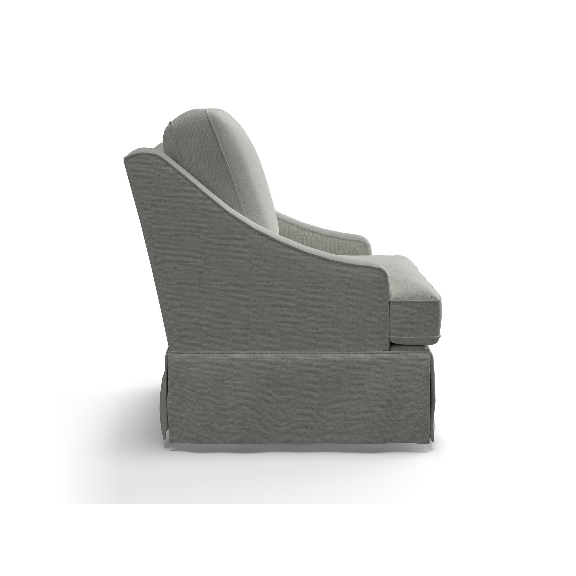 Allerton Upholstered Swivel Glider, Snow Ivory Performance