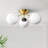 Bellanova 16.5" W 3-Light Modern Glass Globe Semi Flush Mount-1199391744