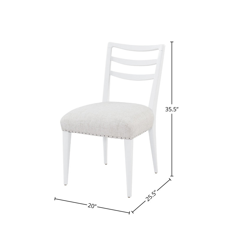 Ensemble de 2 chaises d'appoint Ladderback, Blanc