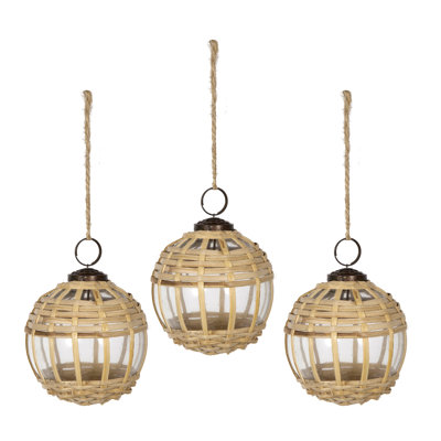 Ornement suspendu de Noël en forme de boule de Noël D3.3 "pour décorations de fêtes, lot de 3