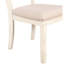 2 chaises de salle à manger rembourrées en bois Prato, blanc antique