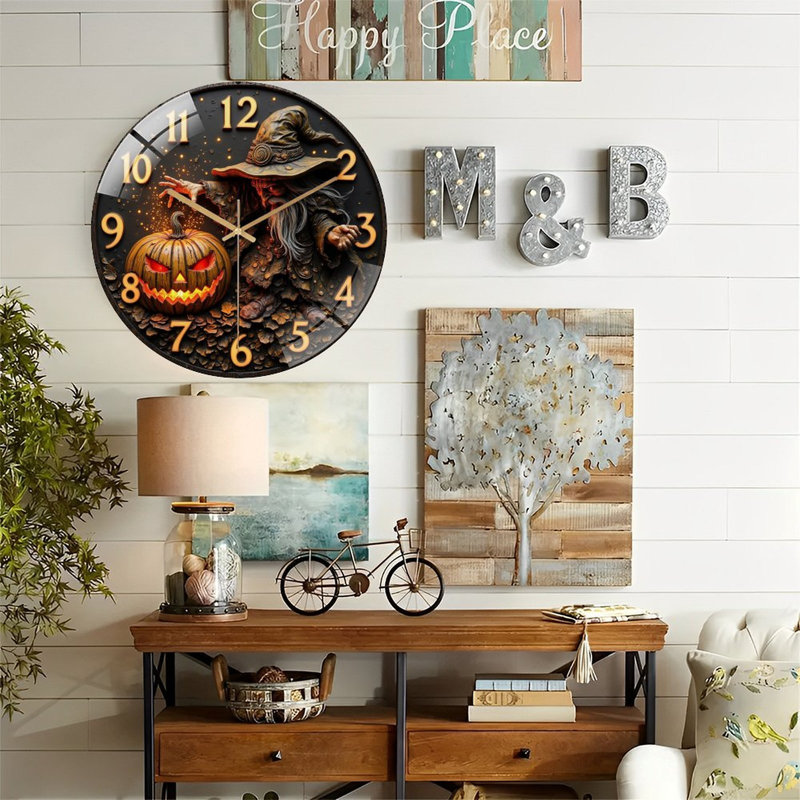 Horloge murale d'Halloween citrouille d'Halloween