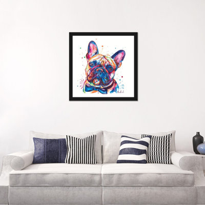 Bowtie Frenchie by Shaunna Russell - Painting Print