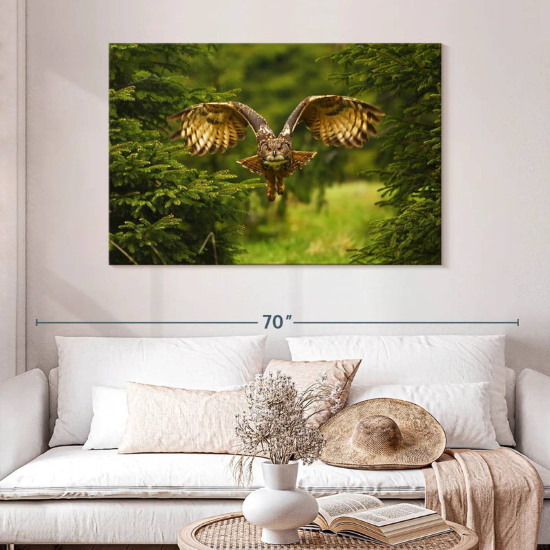 Crowle Flying Eurasian Owl