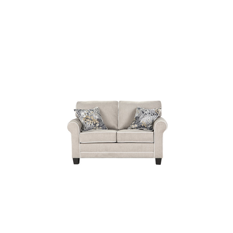 Parishville 61" Round Arm Loveseat, Coast Almond