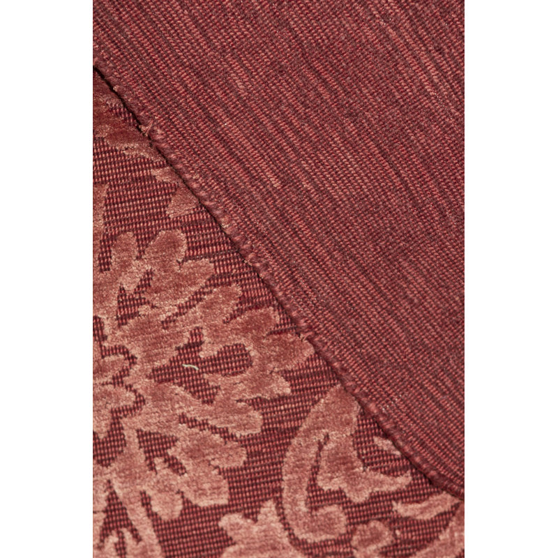 Jacquard Damask Area Rug in Red