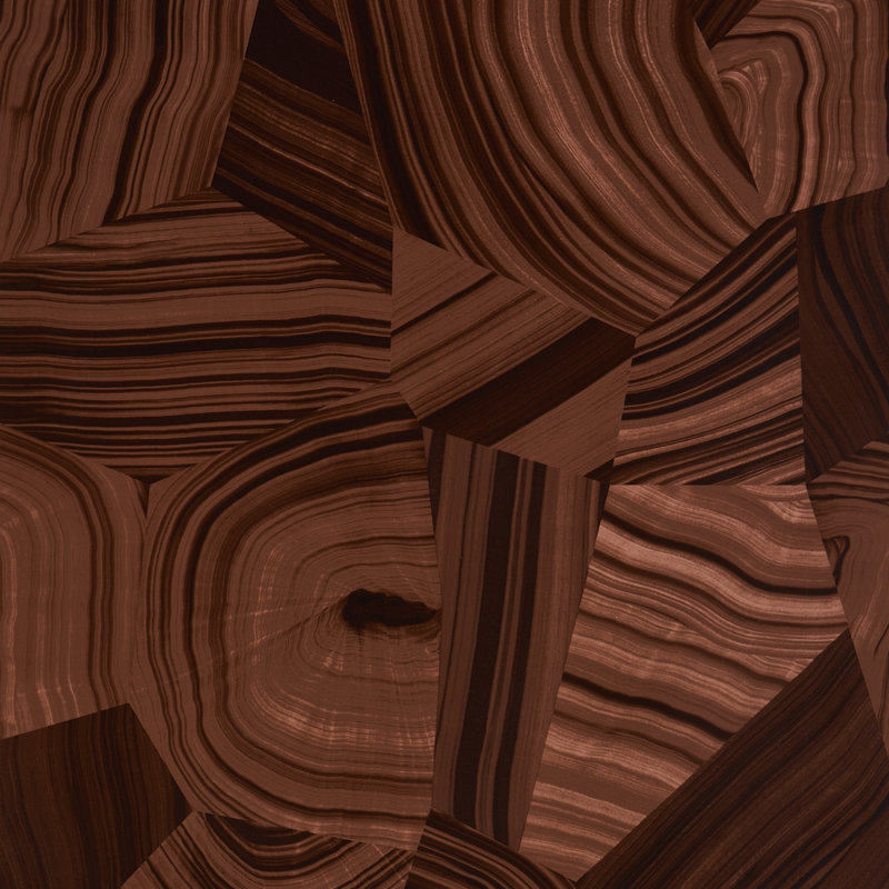 Schumacher x Miles Redd Agate Slice Wallpaper, 27' L x 27" W, Tigers Eye