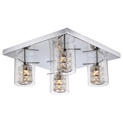 Wandi Modern 1 Light Crystal Flush Mount