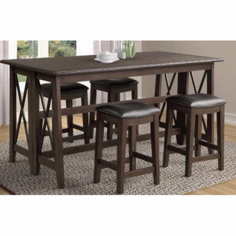 Table à abattants avec 4 tabourets de salle à manger