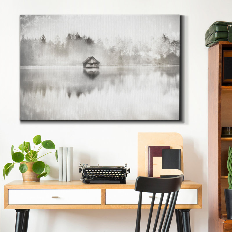 Taupe serein - impression sur toile tendue, H 18 po x l 12 po x P 1 po