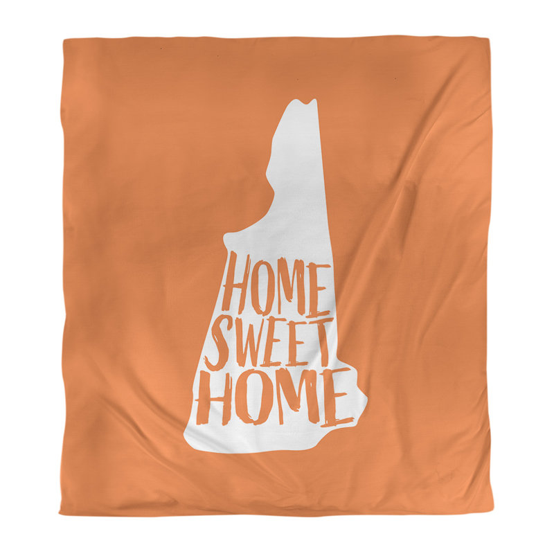 Housse de couette home new hampshire, Housse de couette simple TG, Orange, Polyester brossé