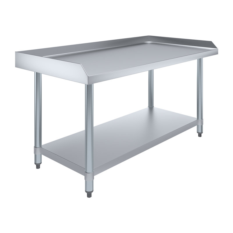 48" Stainless Steel Equipment Stand with Galvanized Undershelf