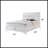 White Finish Queen Bed With Storage
