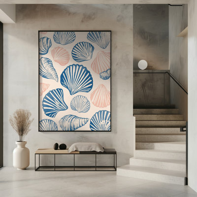 "Seashell", art mural texturé encadré