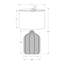 Lampe de table, base en rotin brun, 23 po, abat-jour tambour ivoire-131640940