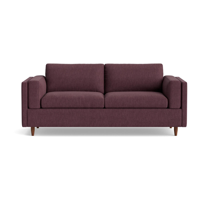 Skinny Fat Sofa Bed, Performance Weave - Aubergine