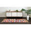 Tapis abstrait fait à la main en coton multicolore-69592519
