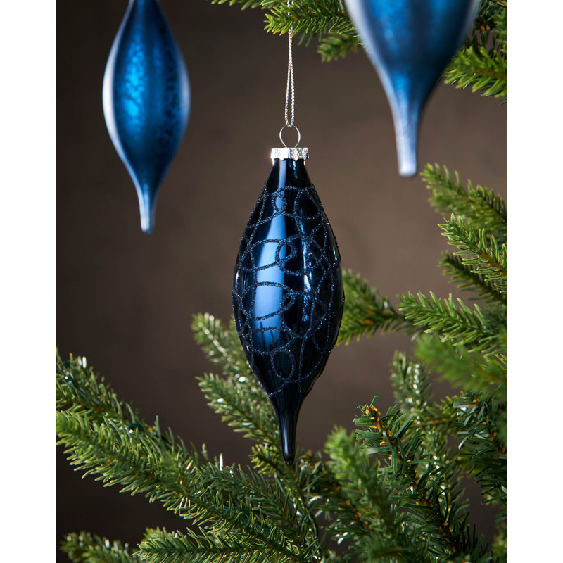 14.71cm Solid Colour Plastic / Acrylic Bauble, Navy Blue