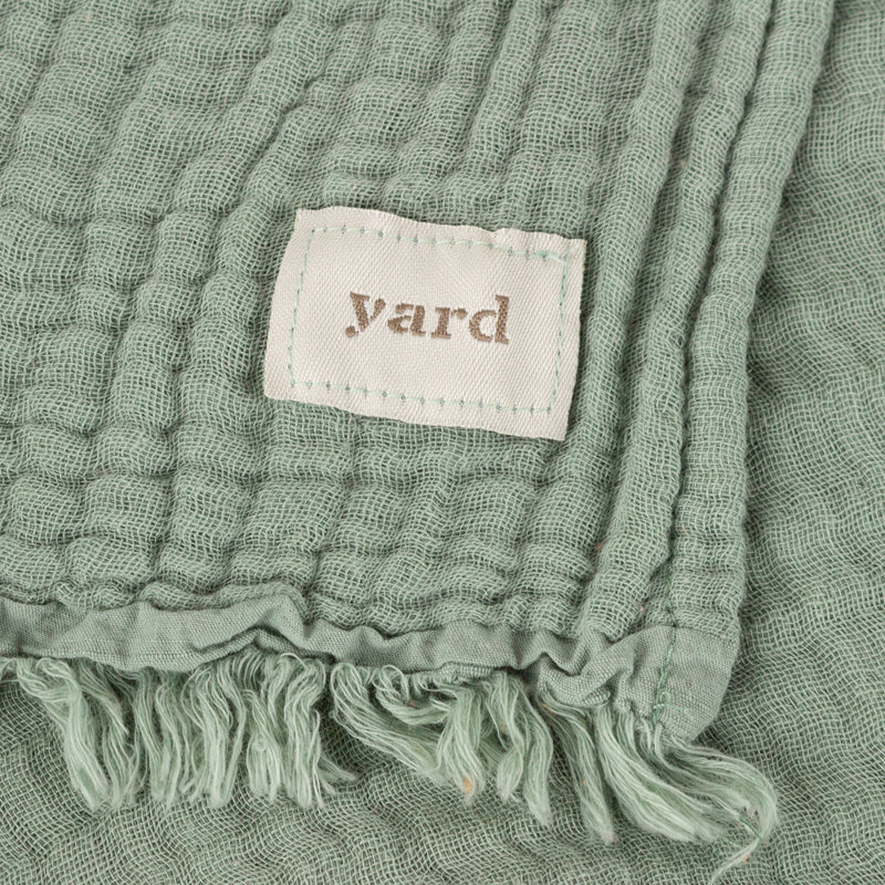 Knitted Throw Blanket, Light Green, W240 x L260cm