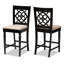 Upholstered Counter Stool with Solid Wood Frame-1926728865