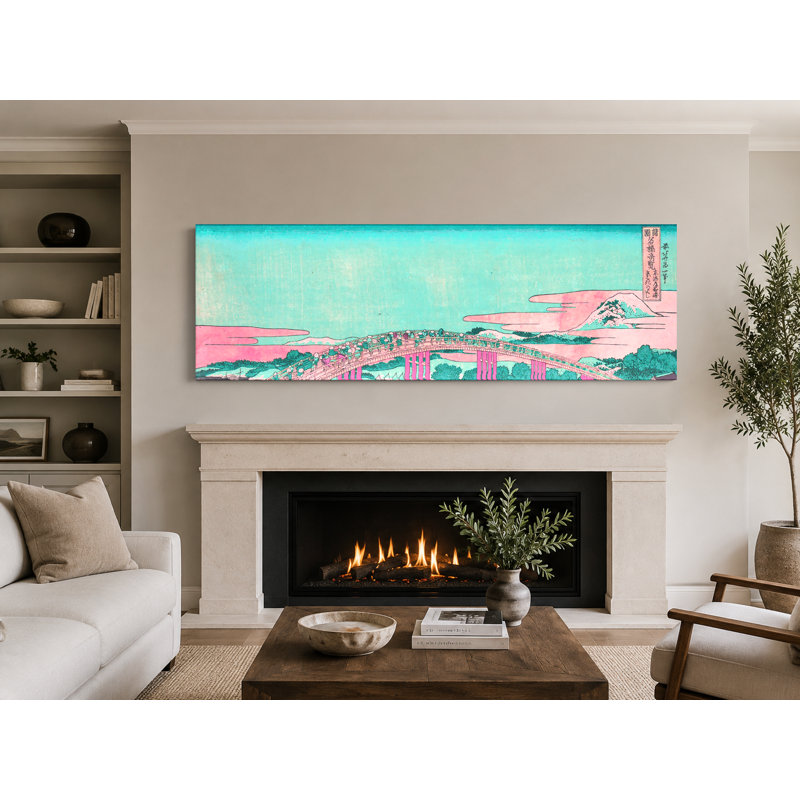 Yoroi Ferry, Koami-chô (d'après cent vues célèbres d'Edo) - art mural panoramique sur toile, 30" W x 10" H