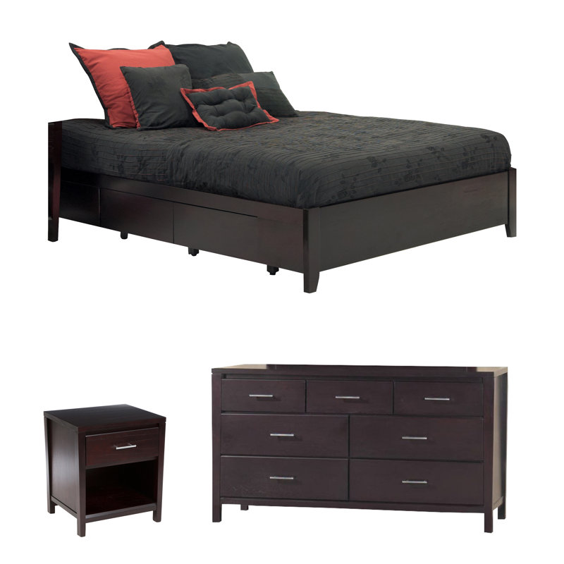 Aleidy Solid Wood Piece Bedroom Set