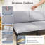 Ensemble de conversation modulaire de patio pour 6 personnes avec coussins, ensemble de conversation de 7 pièces HiPS-785953954-785953955