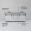 Plateau de meuble-lavabo double l 84 po x P 22 po Marsyas-694803586-694803597