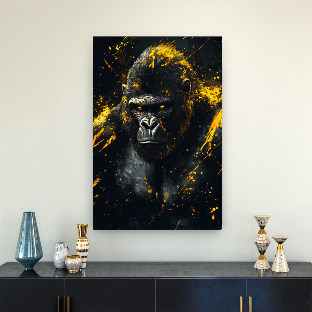 Majestic Gorilla Modern Gorilla Wall Art Print