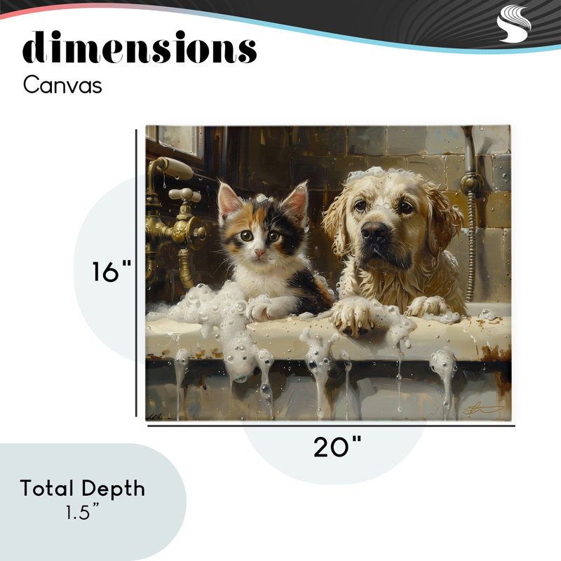 Toile pour chat et chien Bath Buddies, conception de Shawna Stewart, H 16 po x l 20 po