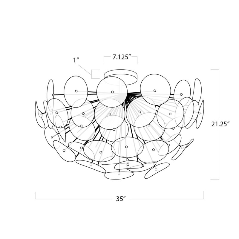 Poppy 5 - Light Semi Flush Mount