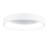 24" White Flush Mount Light for Living Room, Bedroom – Integrated LED with Dimmable Downlight – Modern Drum Design, Low-Profile for 8-10’ Ceilings-28304808-28304811